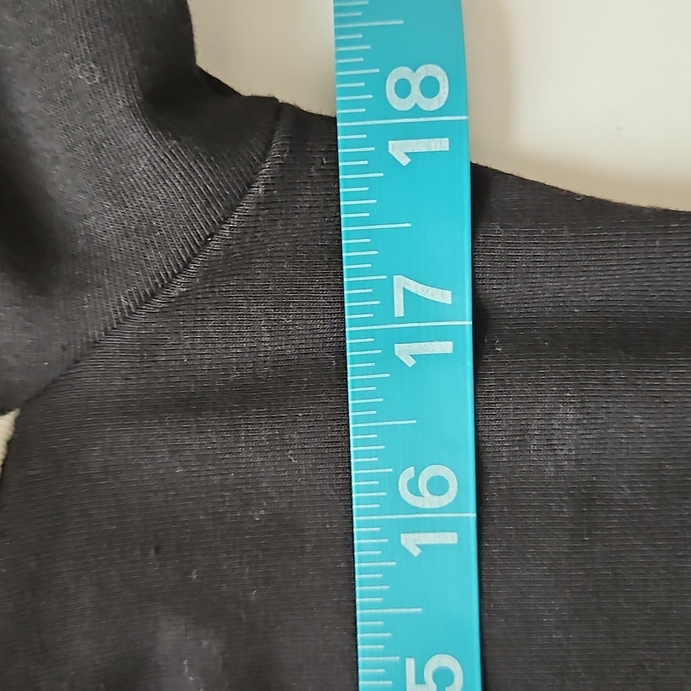 Reebok Athletic Midi Dress Long Sleeve Black Stretch Retro Sportswear Active LG - Picture 7 of 10